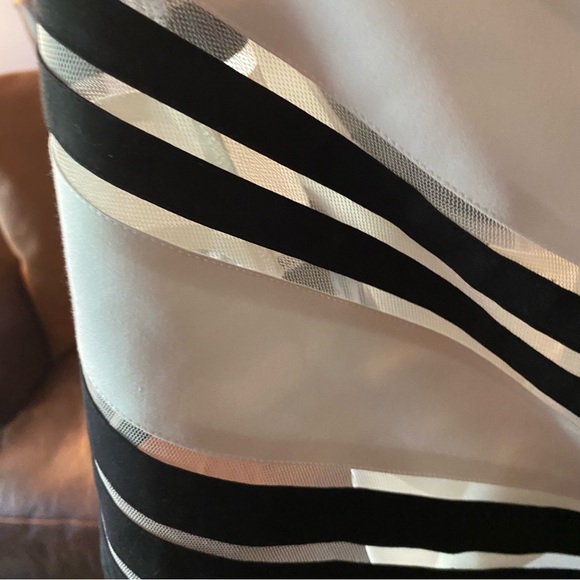 NWT Ann Taylor Black/White Stripe Strapless Tube Dress 8 Petite - Picture 4 of 11